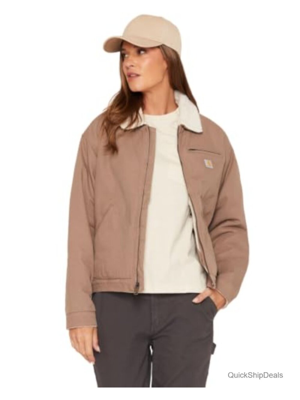 Carhartt Crawford Sherpa Detroit Jacket Stretch Canvas Cold Weather